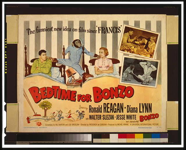 Bedtime-for-Bonzo-Starring-Ronald-Reagan-Diana-Lynn-...-and...-painting-artwork-print.jpg