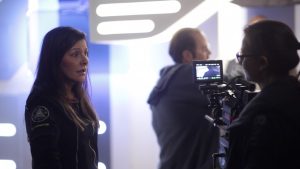 Marina_Sirtis_on set